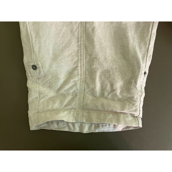 Lane Bryant khaki gold linen roll cuff capri pants - Picture 15 of 15